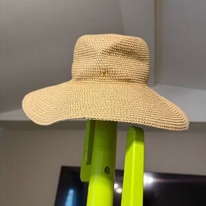 Eric Javits Tan Wide-Brim Hat